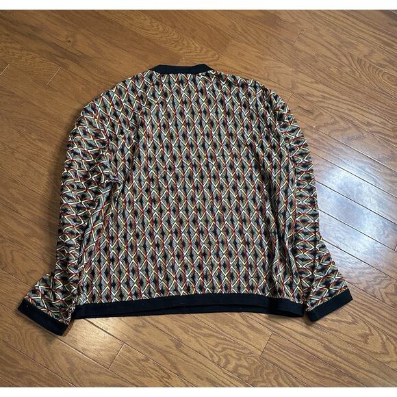 Vintage Coogi Sweater Australia Red Black Gray 3D Print Knit Crewneck Men’s 3XL - Picture 2 of 5